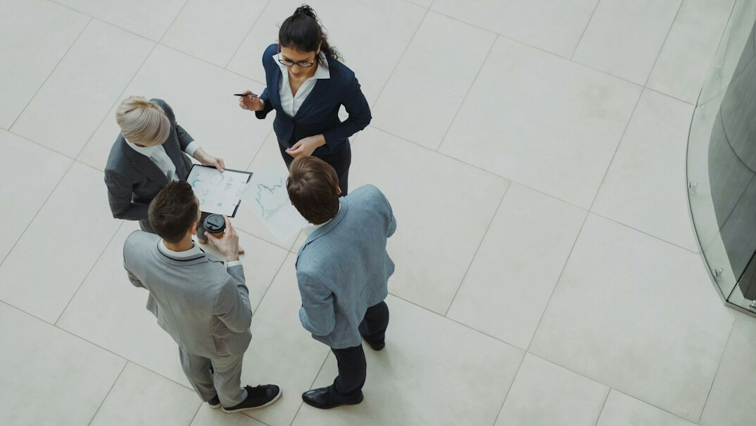 business team discussing charts
